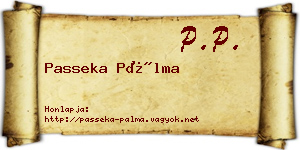 Passeka Pálma névjegykártya